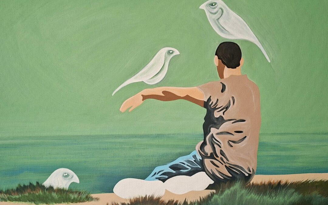 Les esprits – 60x60cm