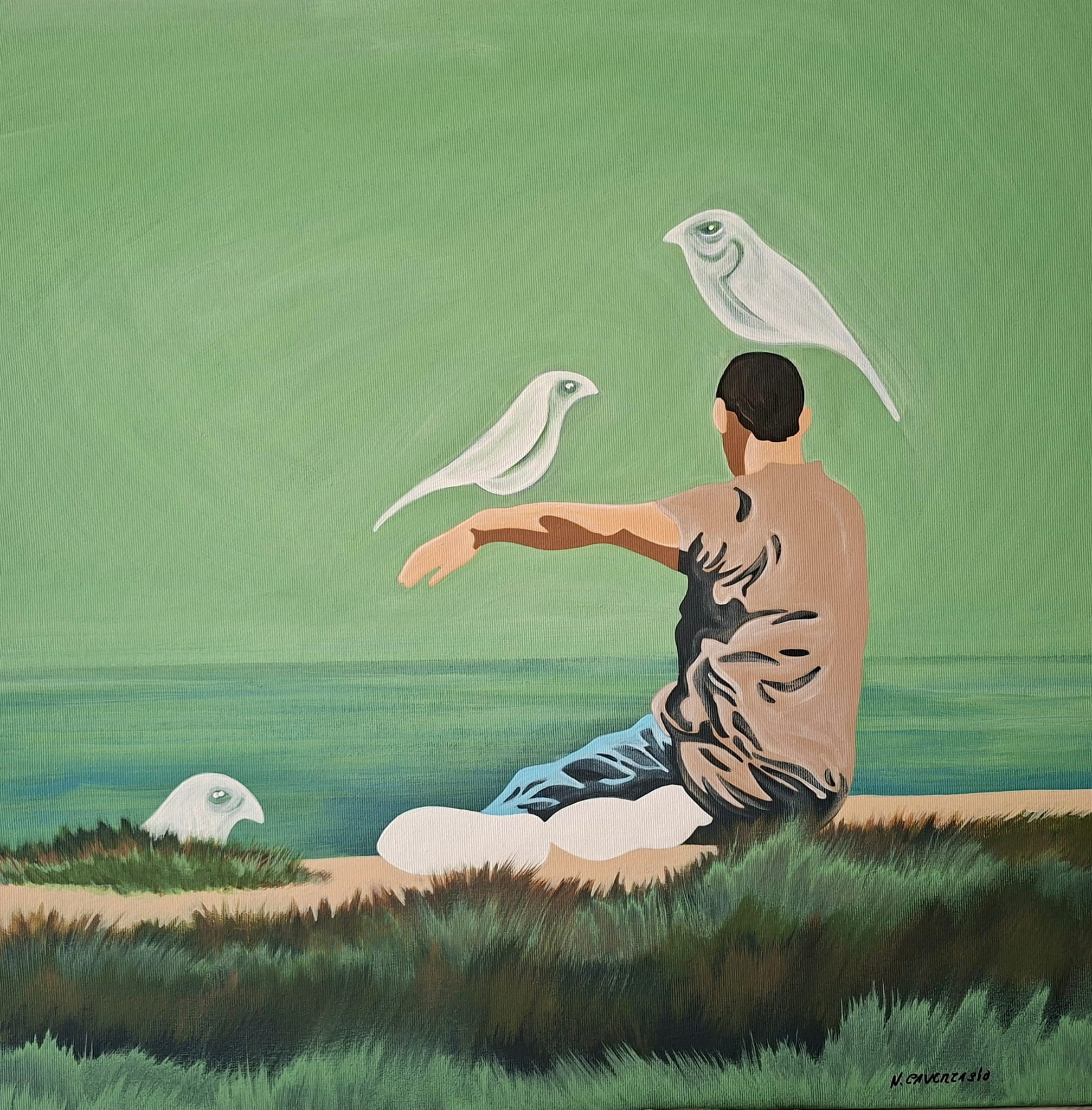 Les esprits – 60x60cm